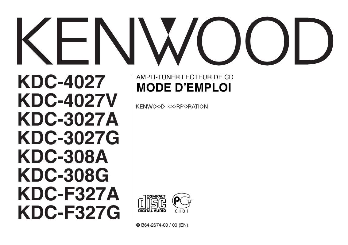 Guide utilisation KENWOOD KDC-3027  de la marque KENWOOD