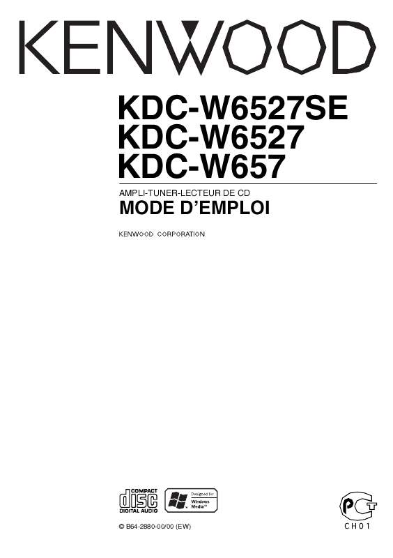 Guide utilisation KENWOOD KDC-6527  de la marque KENWOOD