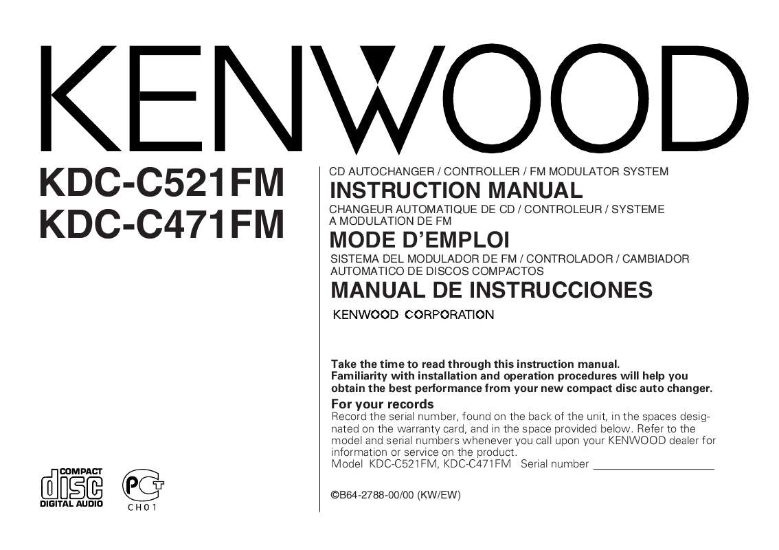 Guide utilisation KENWOOD KDC-C471FM  de la marque KENWOOD