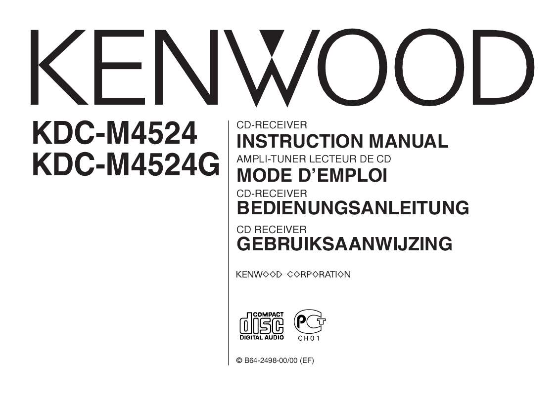 Guide utilisation KENWOOD KDC-M4524  de la marque KENWOOD