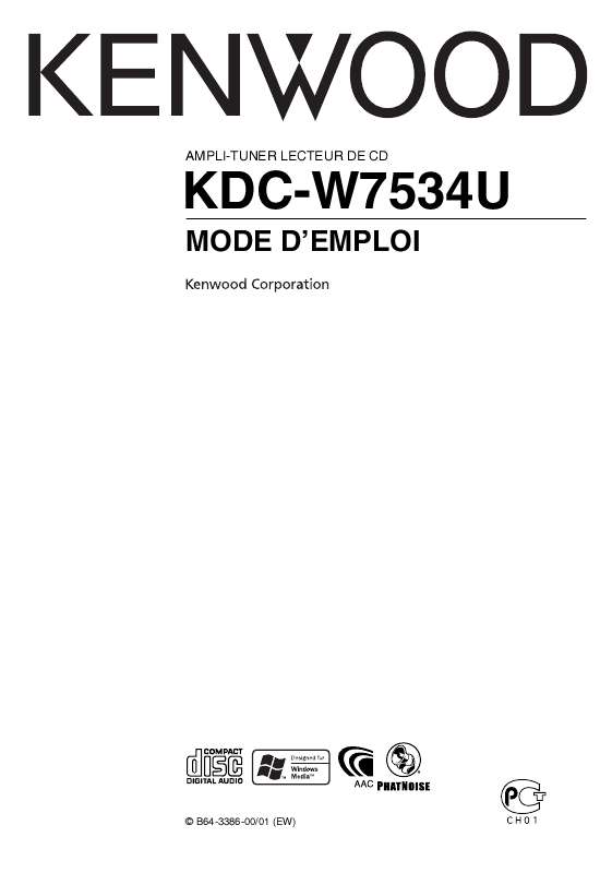 Guide utilisation KENWOOD KDC-W7534U  de la marque KENWOOD