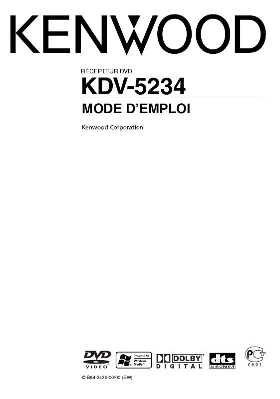 Guide utilisation KENWOOD KDV-5234  de la marque KENWOOD