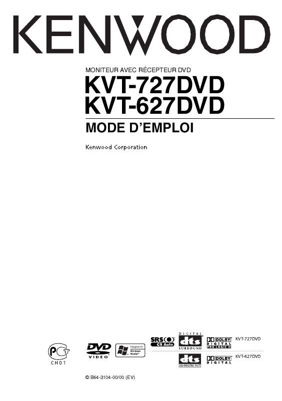 Guide utilisation KENWOOD KVT-727DVD  de la marque KENWOOD