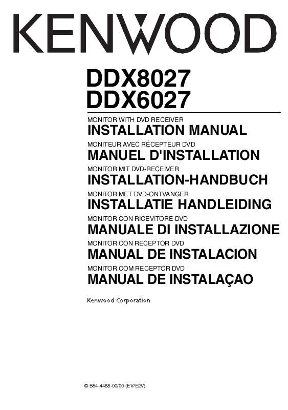 Guide utilisation KENWOOD DDX6027  de la marque KENWOOD