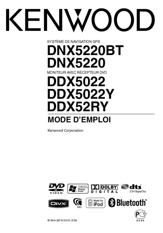 Guide utilisation KENWOOD DNX5220BT  de la marque KENWOOD