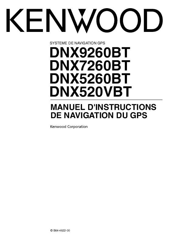 Guide utilisation KENWOOD DNX8026BT  de la marque KENWOOD