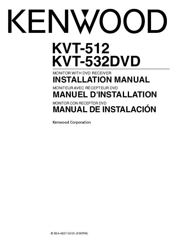 Guide utilisation KENWOOD KVT-512  de la marque KENWOOD