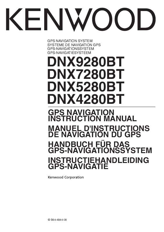 Guide utilisation KENWOOD DNX9280BT  de la marque KENWOOD