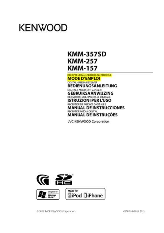 Guide utilisation KENWOOD KMM-357SD  de la marque KENWOOD