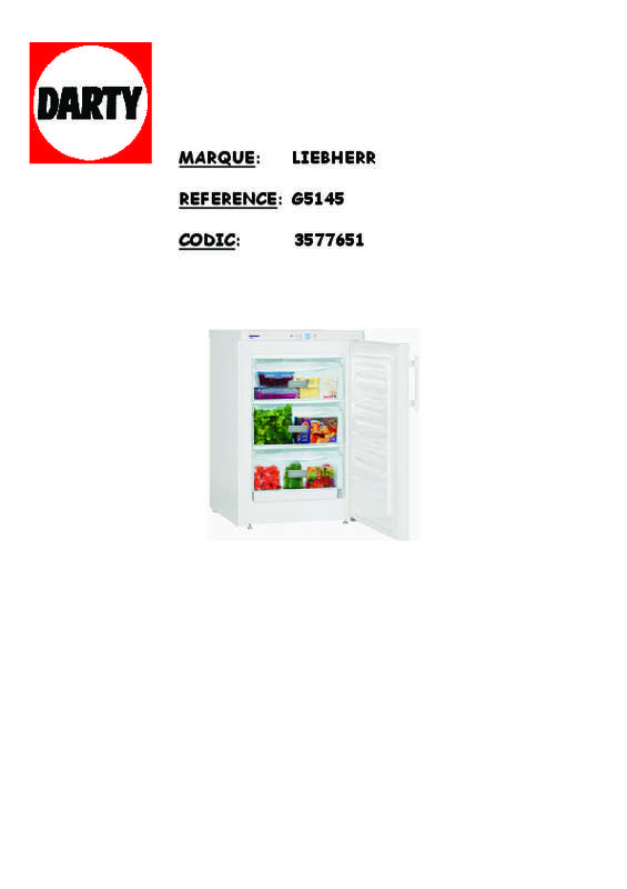 Guide utilisation LIEBHERR G5145 de la marque LIEBHERR