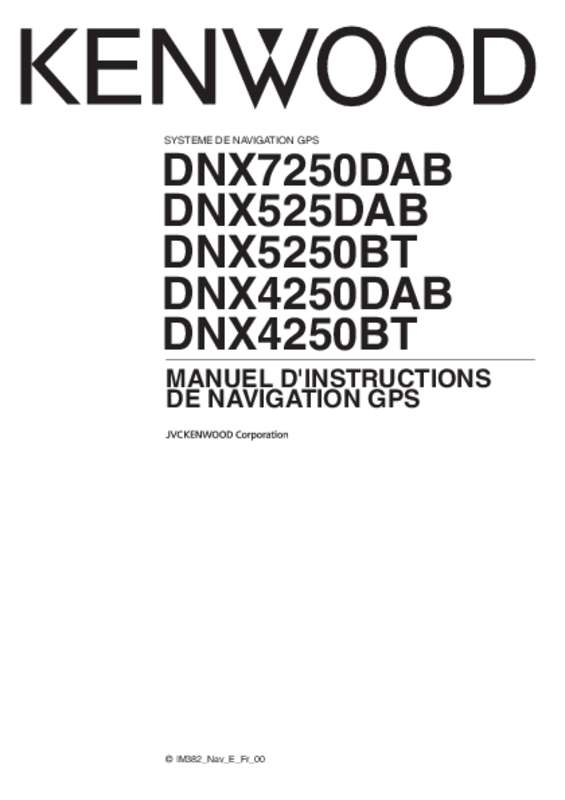 Guide utilisation KENWOOD DNX525DAB  de la marque KENWOOD