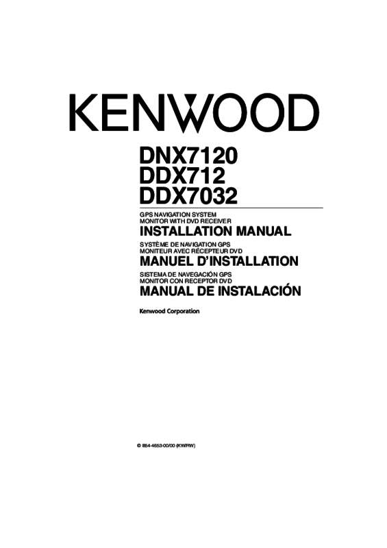 Guide utilisation KENWOOD DNX7120  de la marque KENWOOD