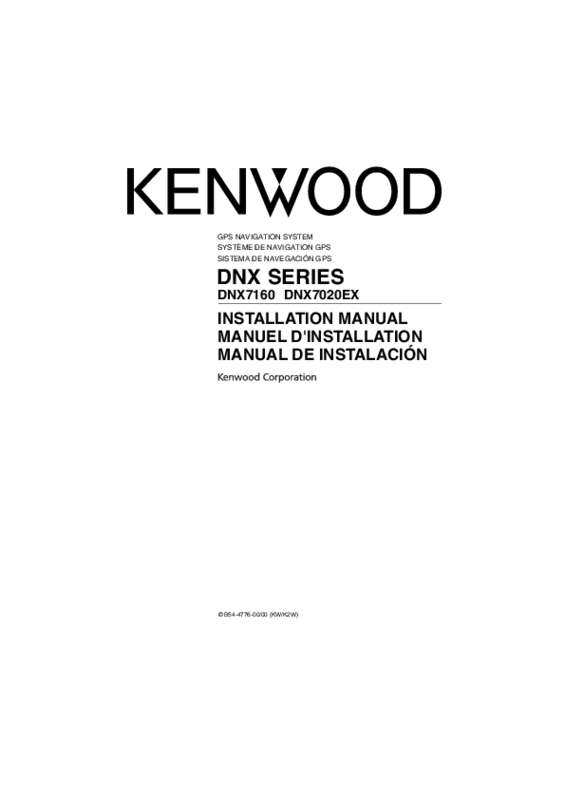 Guide utilisation KENWOOD DNX7160  de la marque KENWOOD