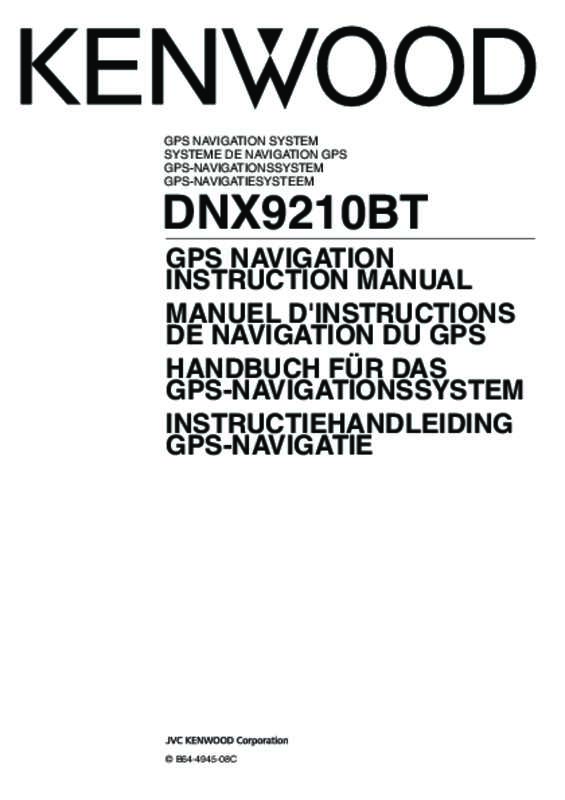 Guide utilisation KENWOOD DNX9210BT  de la marque KENWOOD