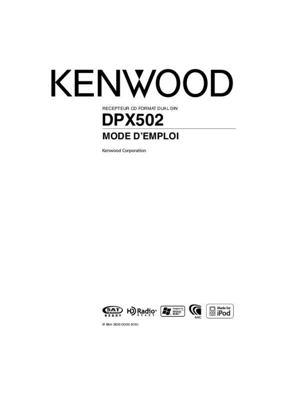 Guide utilisation KENWOOD DPX502  de la marque KENWOOD