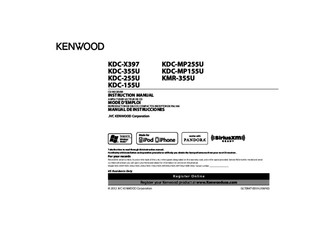Guide utilisation KENWOOD KDC-155U  de la marque KENWOOD