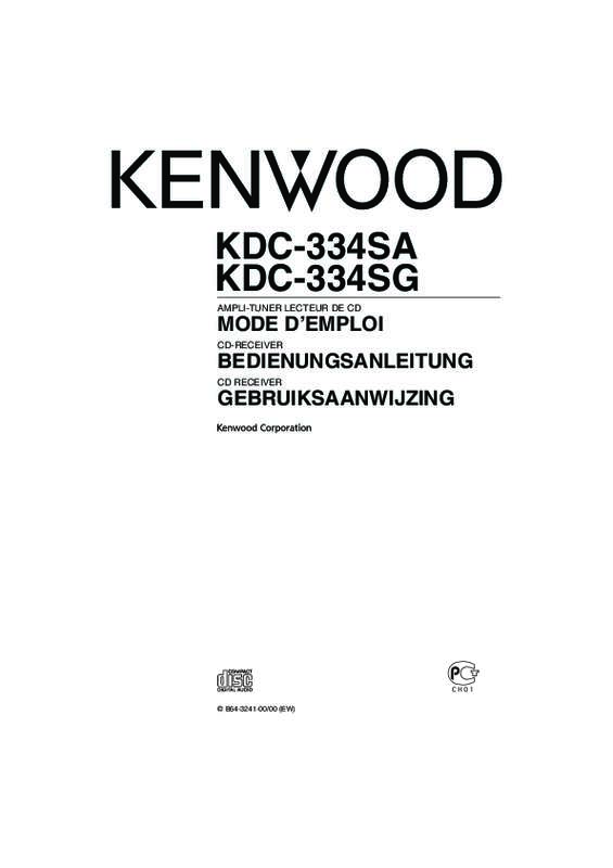 Guide utilisation KENWOOD KDC-334SA  de la marque KENWOOD