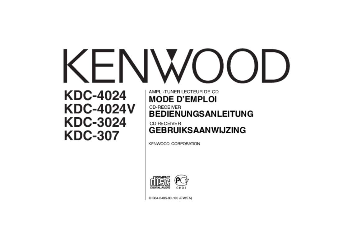 Guide utilisation KENWOOD KDC-4024V  de la marque KENWOOD