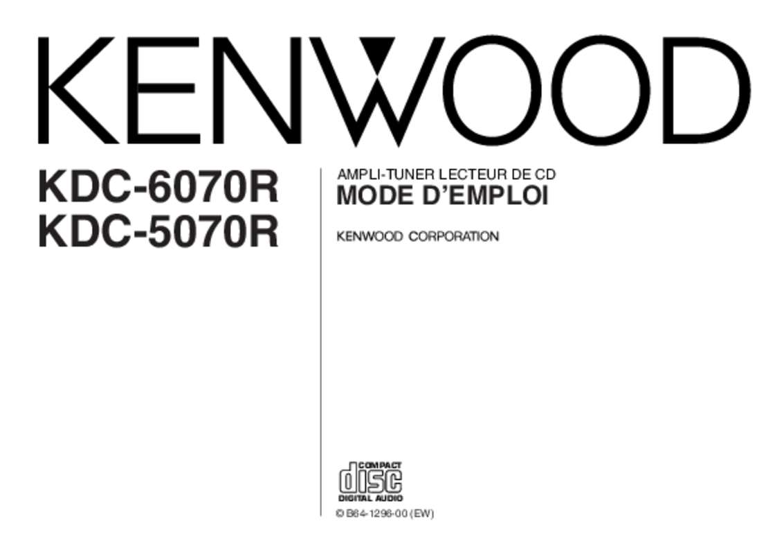 Guide utilisation KENWOOD KDC-5070R  de la marque KENWOOD