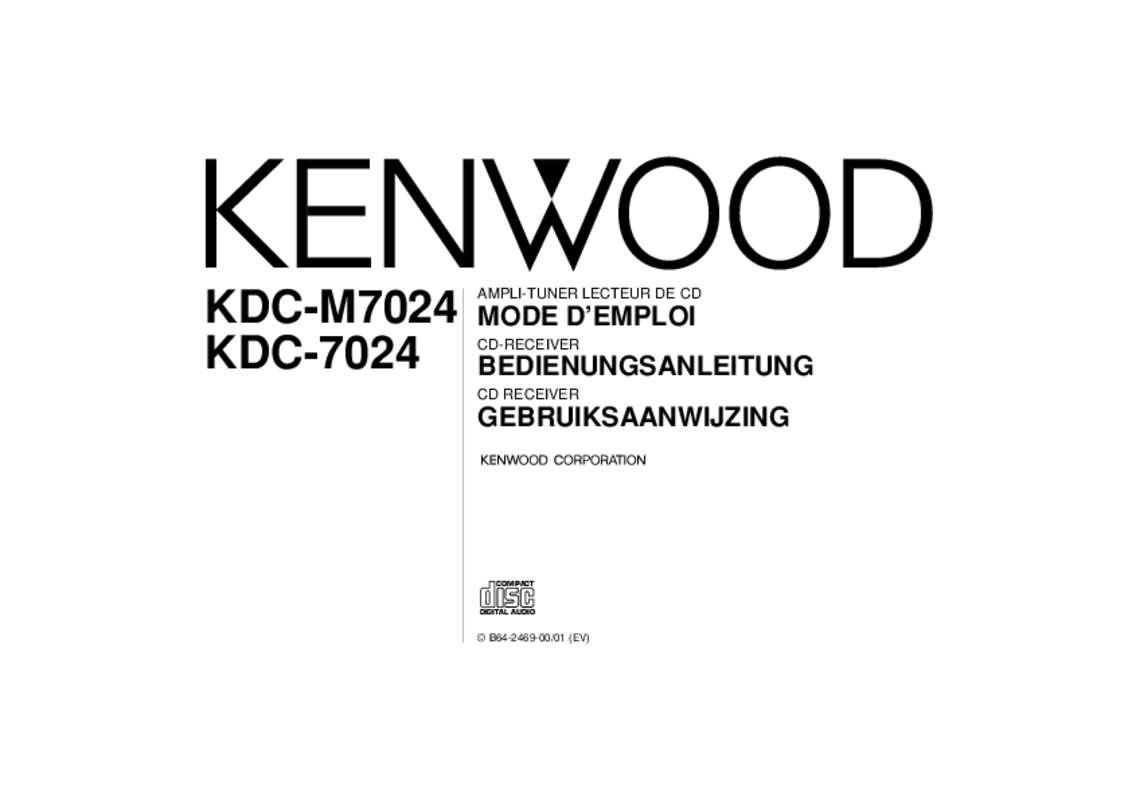 Guide utilisation KENWOOD KDC-7024  de la marque KENWOOD