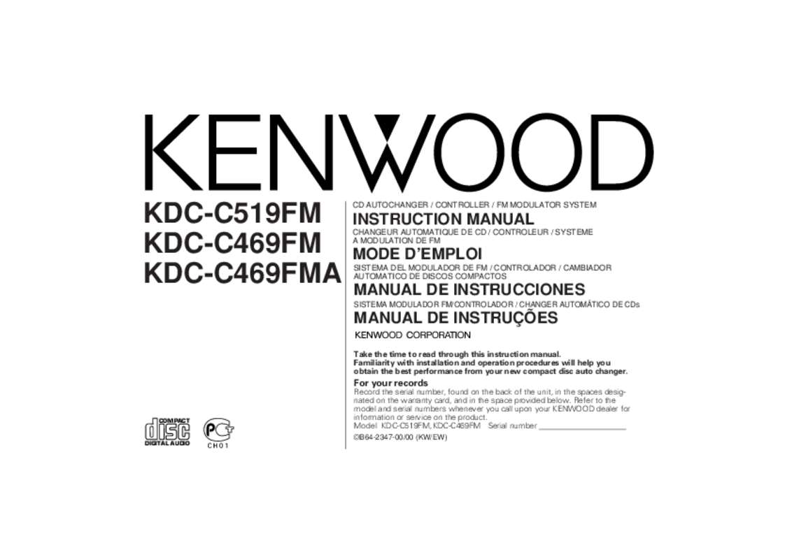 Guide utilisation KENWOOD KDC-C469FM  de la marque KENWOOD