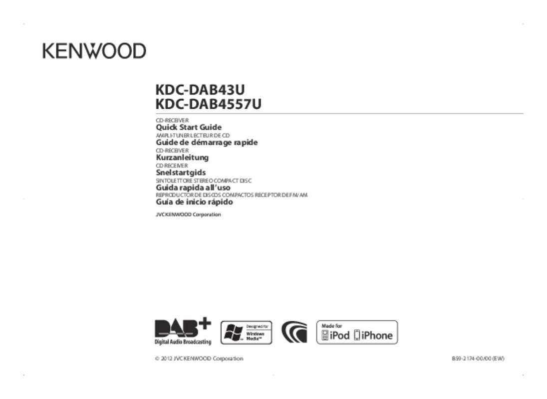 Guide utilisation KENWOOD KDC-DAB43U  de la marque KENWOOD