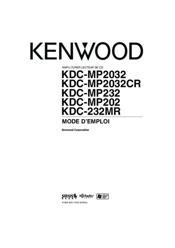 Guide utilisation KENWOOD KDC-MP232  de la marque KENWOOD