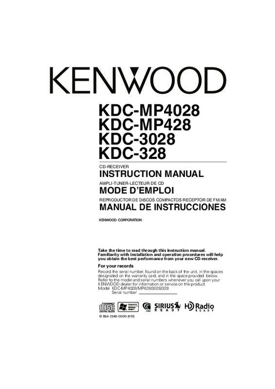 Guide utilisation KENWOOD KDC-MP428  de la marque KENWOOD