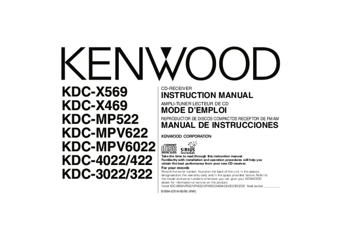 Guide utilisation KENWOOD KDC-MP522  de la marque KENWOOD