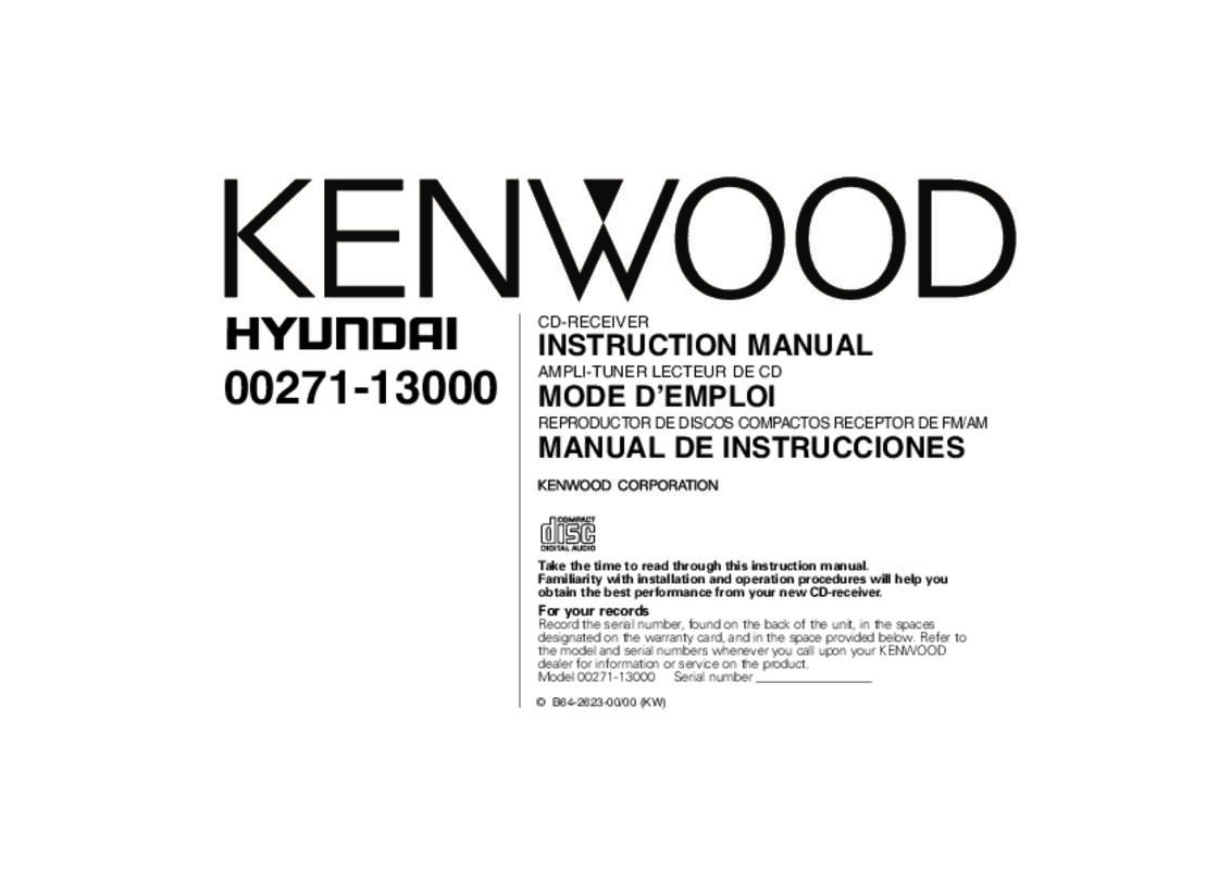Guide utilisation KENWOOD KDC-MPV619  de la marque KENWOOD