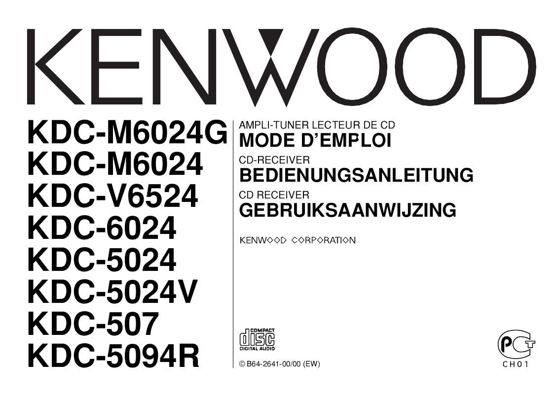 Guide utilisation KENWOOD KDC-V6524  de la marque KENWOOD