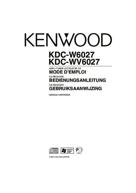 Guide utilisation KENWOOD KDC-W6027  de la marque KENWOOD