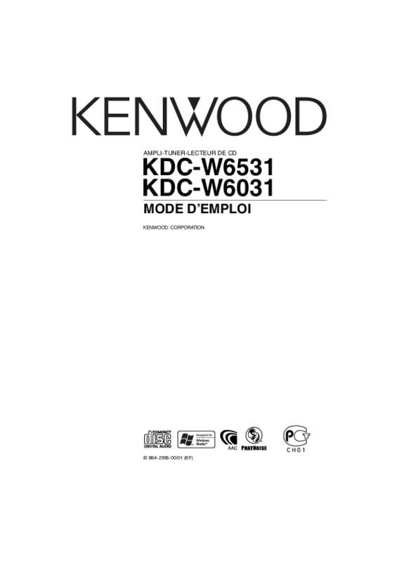 Guide utilisation KENWOOD KDC-W6031  de la marque KENWOOD