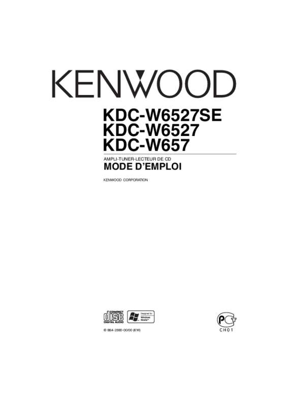Guide utilisation KENWOOD KDC-W6527  de la marque KENWOOD