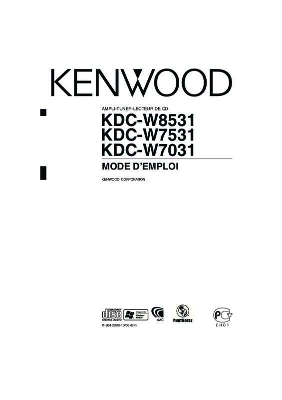 Guide utilisation KENWOOD KDC-W7531  de la marque KENWOOD