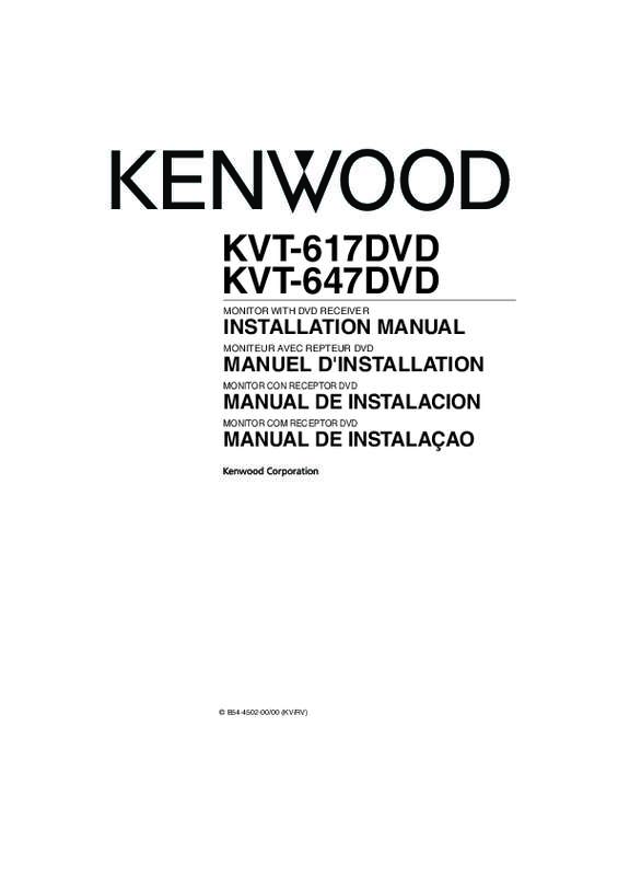 Guide utilisation KENWOOD KVT-647DVD  de la marque KENWOOD