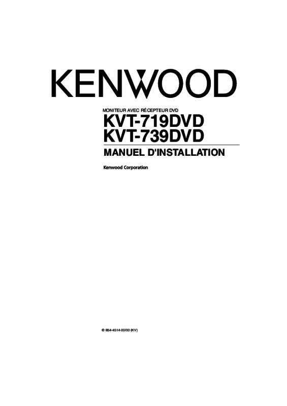 Guide utilisation KENWOOD KVT-719DVD  de la marque KENWOOD