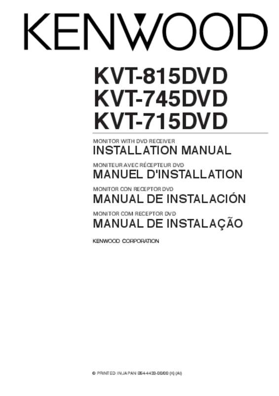 Guide utilisation KENWOOD KVT-745DVD  de la marque KENWOOD