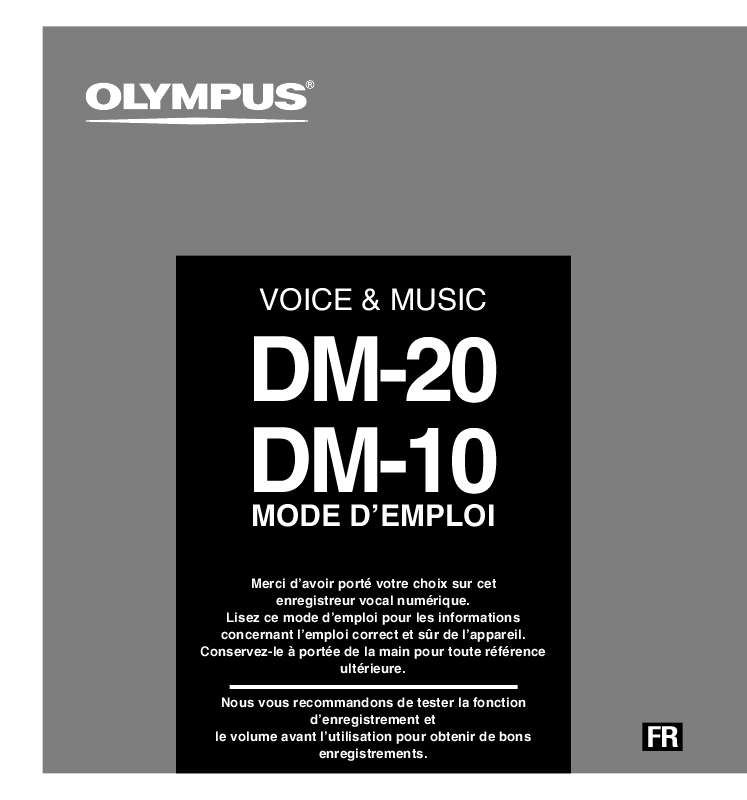 Guide utilisation OLYMPUS DM-20  de la marque OLYMPUS