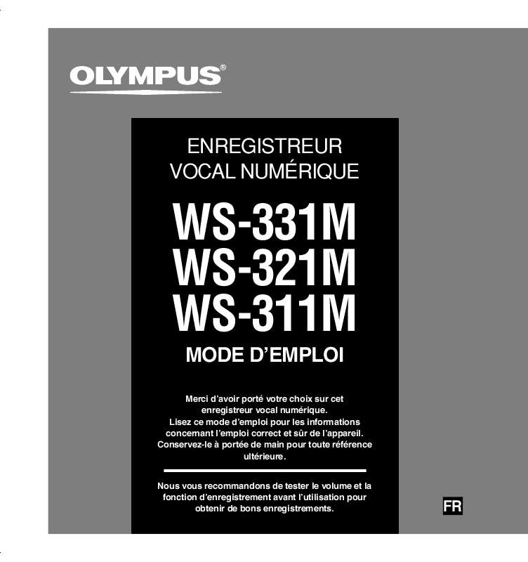Guide utilisation OLYMPUS WS-311M  de la marque OLYMPUS