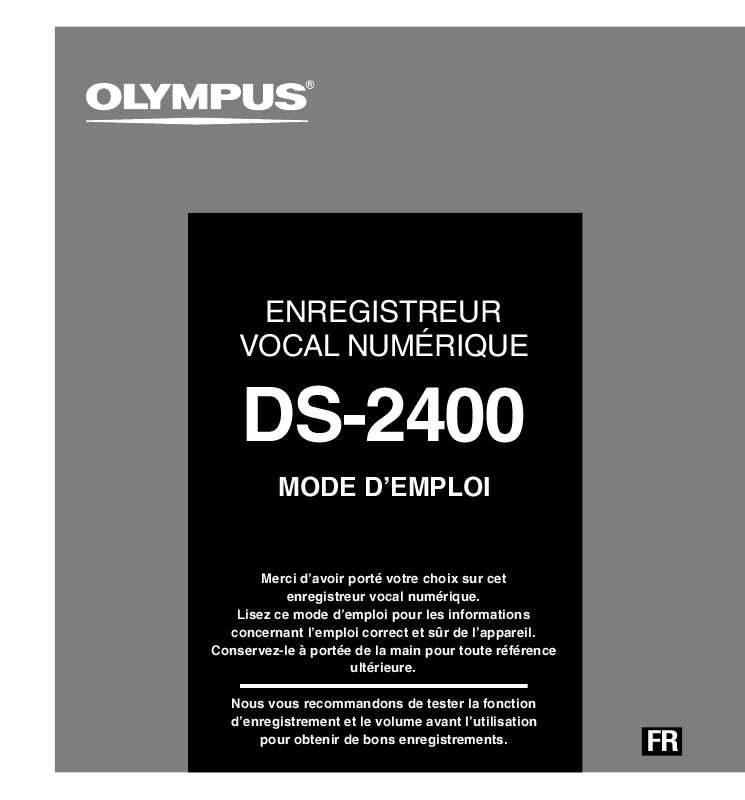 Guide utilisation OLYMPUS DS-2400  de la marque OLYMPUS