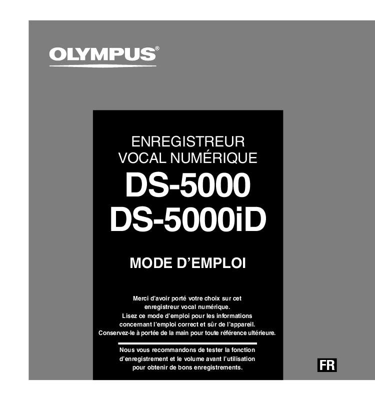 Guide utilisation OLYMPUS DS-5000ID  de la marque OLYMPUS