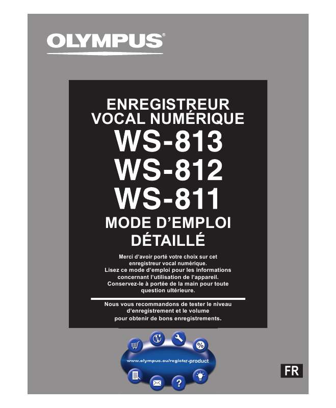 Guide utilisation OLYMPUS WS-813  de la marque OLYMPUS