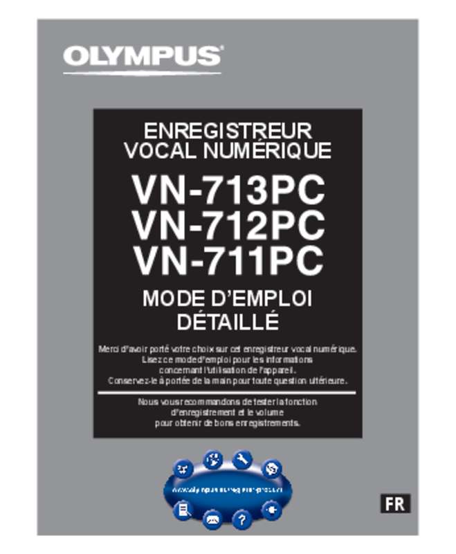 Guide utilisation OLYMPUS VN-713  de la marque OLYMPUS