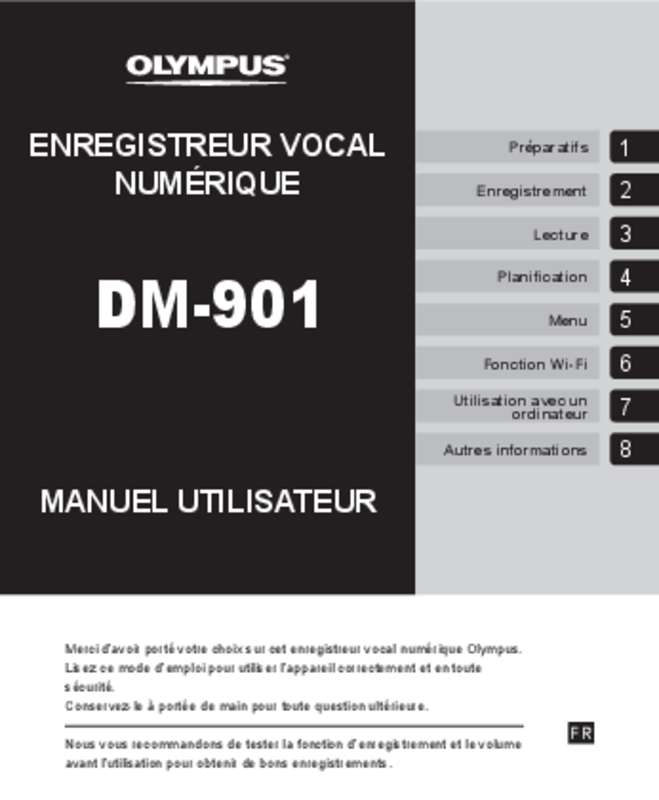 Guide utilisation OLYMPUS DM-901  de la marque OLYMPUS