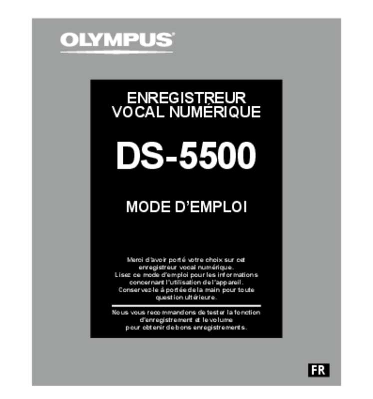 Guide utilisation OLYMPUS DS'5500  de la marque OLYMPUS