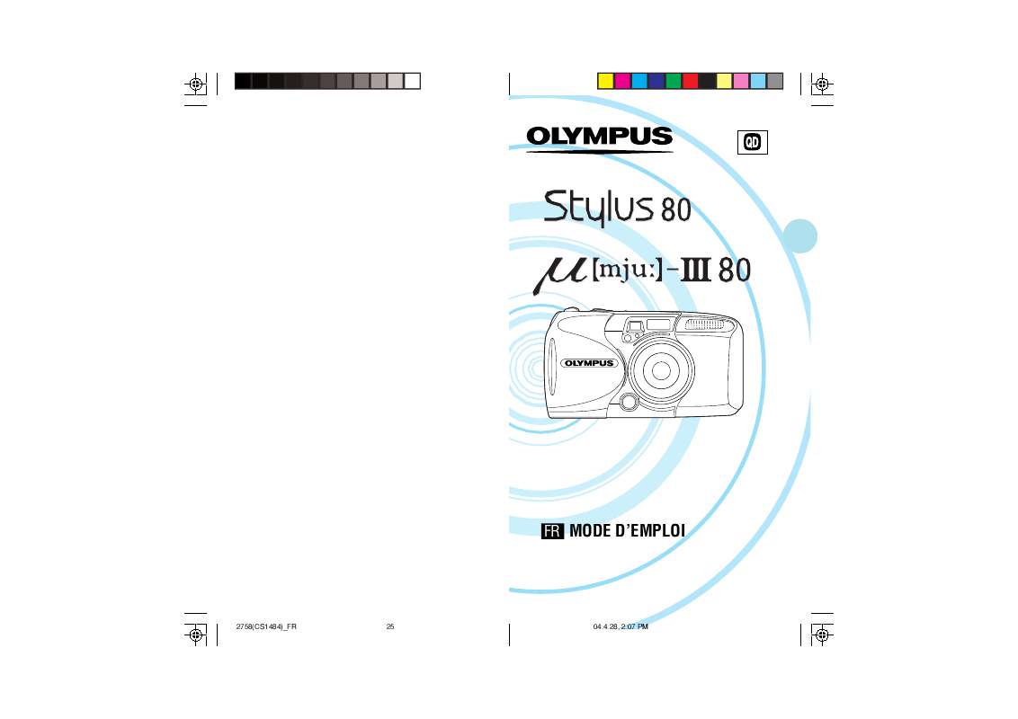 Guide utilisation OLYMPUS STYLUS 80  de la marque OLYMPUS