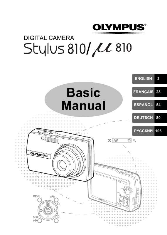 Guide utilisation OLYMPUS STYLUS 810  de la marque OLYMPUS