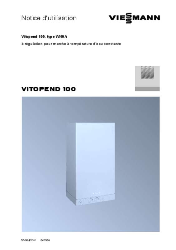 Guide utilisation VIESSMANN VITOPEND 100  de la marque VIESSMANN