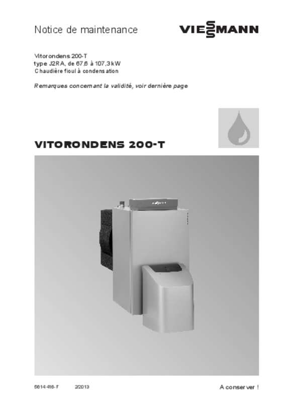 Guide utilisation VIESSMANN VITORONDENS 200  de la marque VIESSMANN